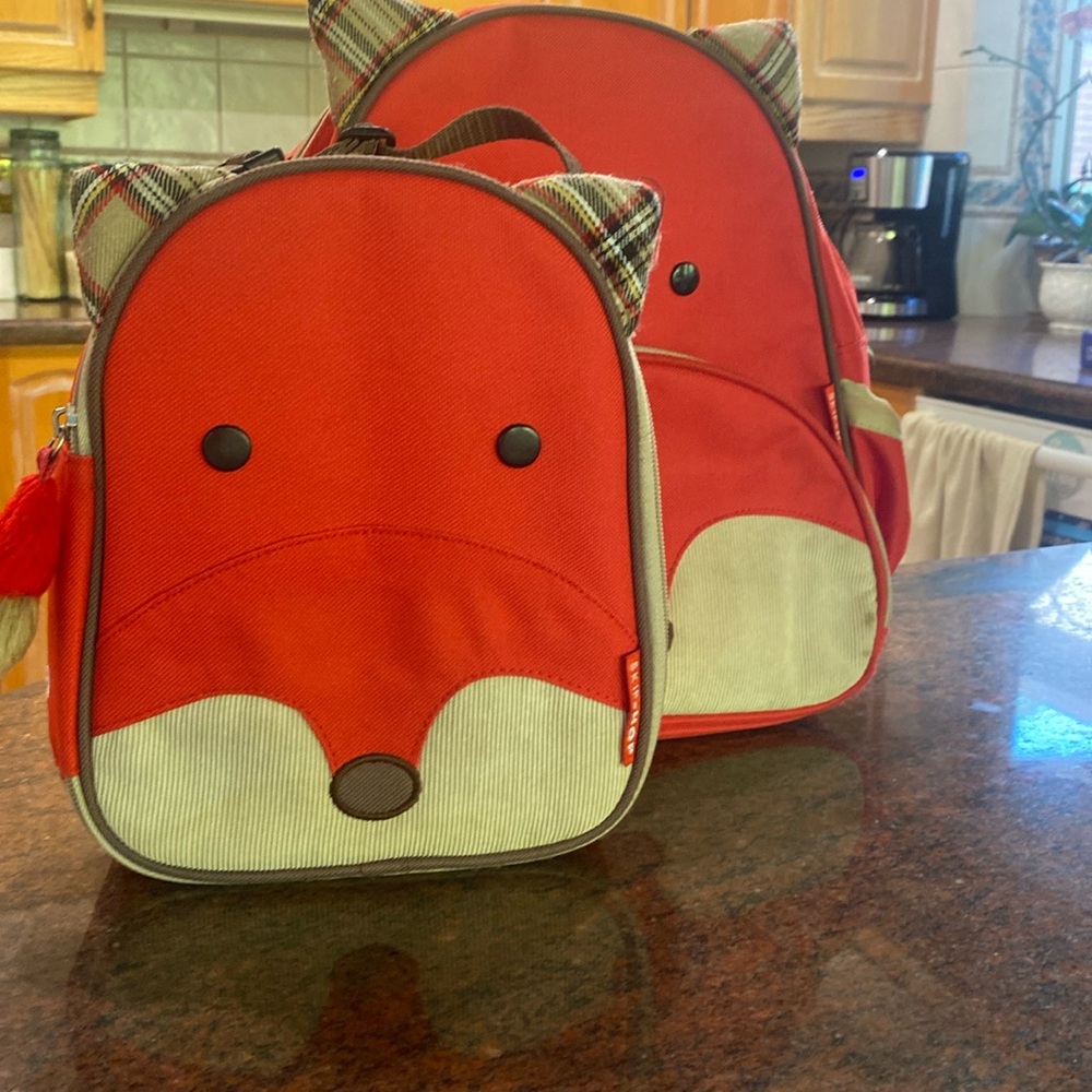 Skip Hop Kids Fox Backpack & Lunch box